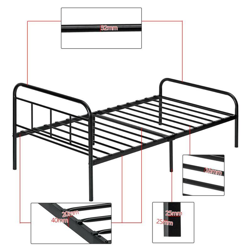 77.6x39.4x32.3 ''rama łóżka łóżko pojedyncze rama łóżka eadboard i konstrukcja podnóżka no-shake-hałas lampa domowa luksusowe żelazne ramy łóżka