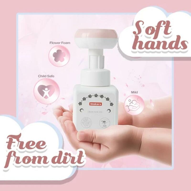 Botella portátil de espuma para jabón de manos en espuma, forma de pétalo para niños, 250ml, C1T1
