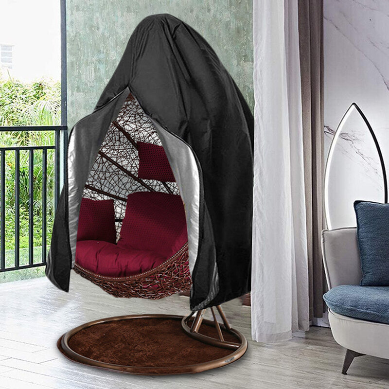 방수 패티오 의자 커버 달걀 스윙 의자 지퍼 보호 케이스와 먼지 커버 수호자 야외 교수형 계란 의자 커버