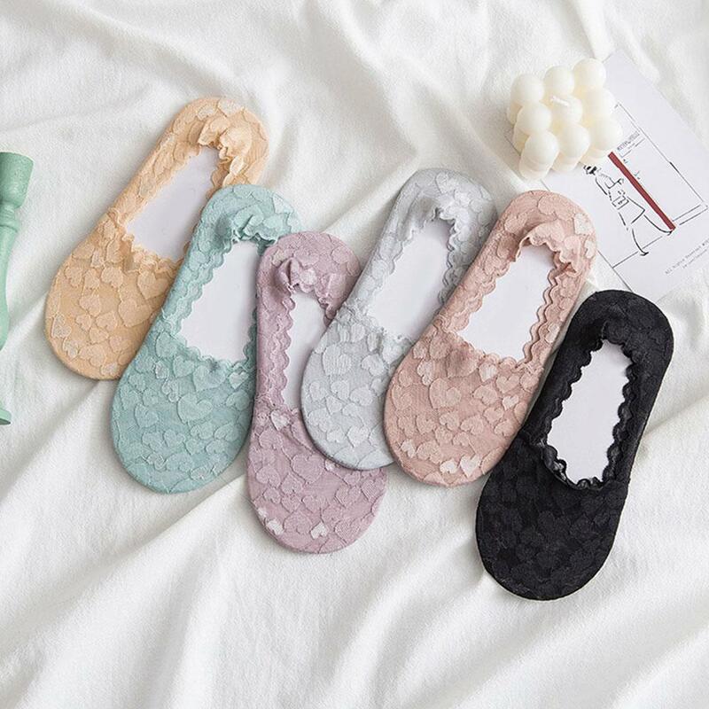 6 Color Women Summer Five-finger Socks Female Ultrathin Invisible Friction Silicone Toe Anti Funny With Sokken Breathable S A4f0