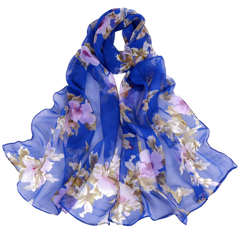 桃の花印刷スカーフ岬ファッション花柄ロングソフトスカーフ女性夏utraロングビーチショール冬のスカーフ