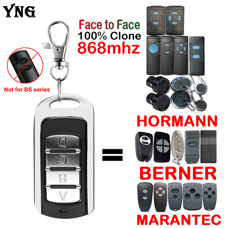 Hormann HSM2 HSM4 HSE2 HSE4 868รีโมทคอนโทรล Marantec ดิจิตอล D302รีโมทคอนโทรลโรงรถประตู Command Berner BHS121 868Mhz ใหม่