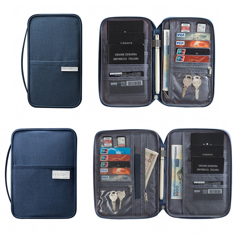 Highqualit-porta portátil impermeable, billetera de viaje para tarjetas de crédito grandes, organizador, accesorios de viaje, bolsa para documentos, tarjetero