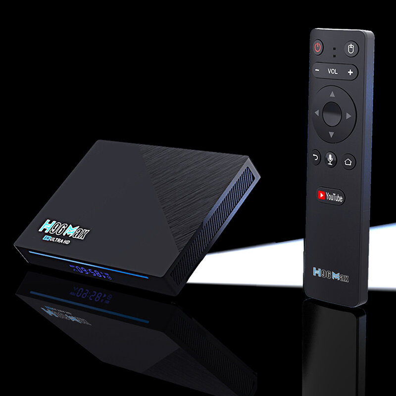 H96 ماكس أندرويد 11 صندوق التلفزيون ، 8GB + 64GB ، 2.4G / 5G Boxtv BT4.0 8K HD cine صندوق 1000M تعيين صندوق فوقي netflix حساب مشغل الوسائط IPTV