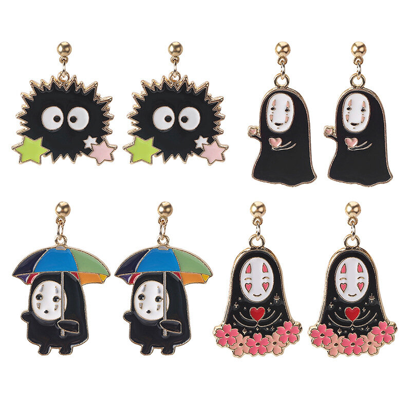 Witaj Miss Cartoon Anime Spirited Away Ghost kolczyki moda osobowość twórcza Alloy stadniny kolczyki kolczyki biżuteria prezenty
