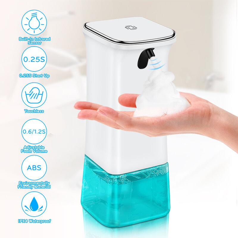 Mesin Cuci Tangan Otomatis Dispenser Sabun Berbusa Gel Pembersih Tangan Induksi Sensor Inframerah Mesin Cuci Tangan USB Pengisi Daya Rumah