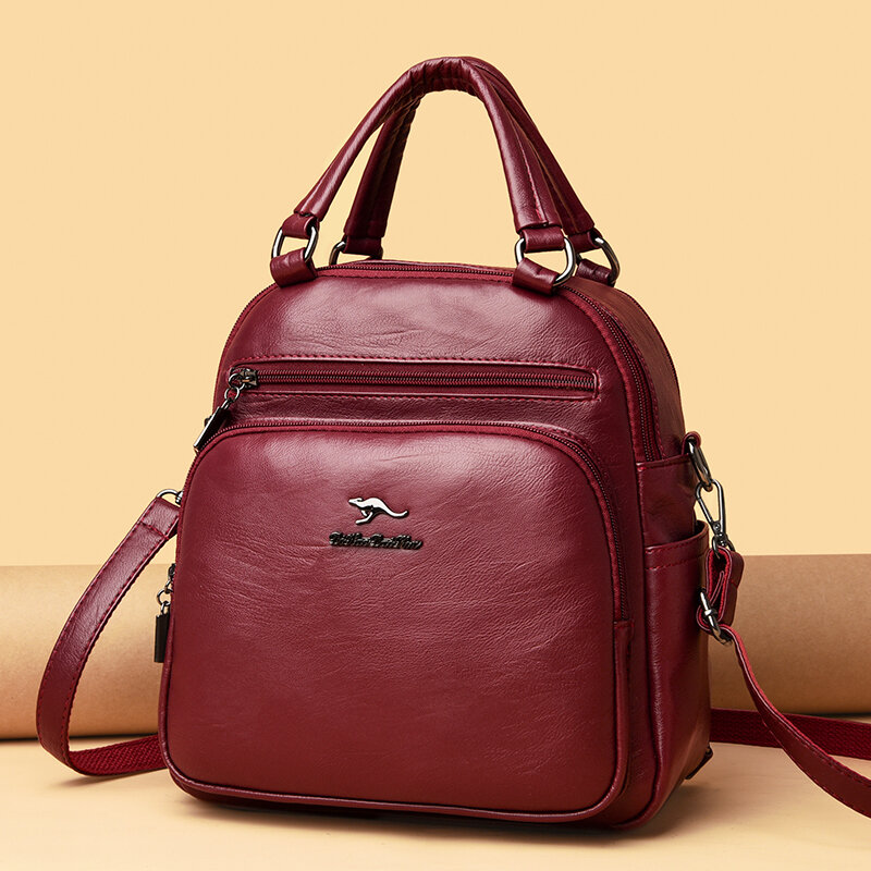 Vieux TANG – sacs à bandoulière en cuir pour femmes, sac à dos de bonne qualité, décontracté, couleur unie, nouvelle collection 2021