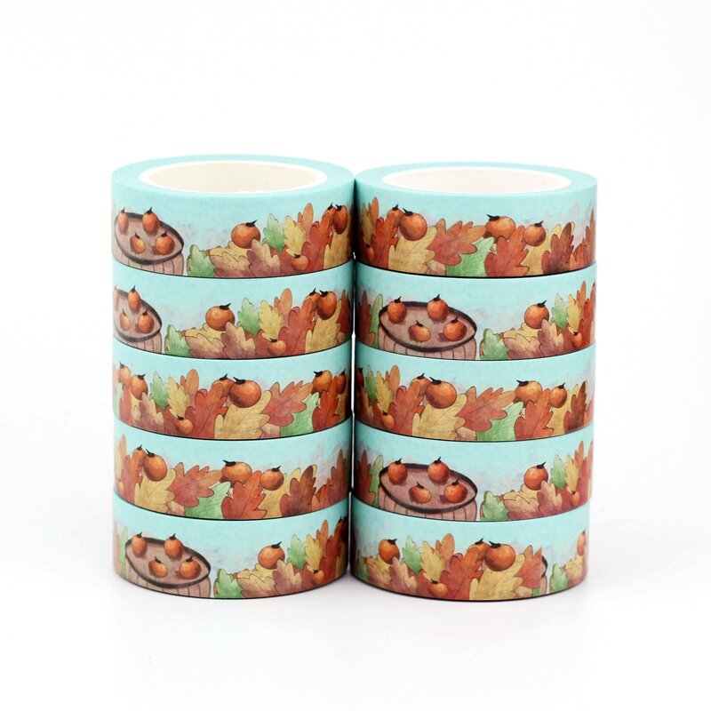 NEUE 10 teile/los Dekorative Persimmon Blätter Washi Tapes DIY Kugel Journal Abdeckklebeband Nette Schreibwaren
