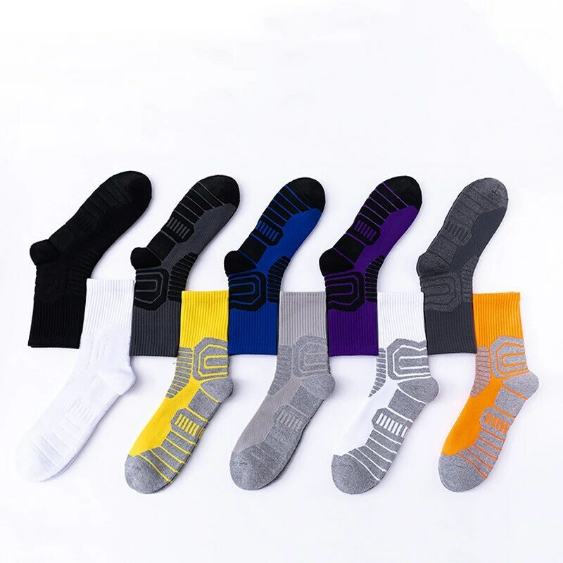 5 Pairs/Lot Cotton Man Socks Compression Breathable Socks Boy Contrast Color Meias Sox Sheer Work Socks Good Quality Sport