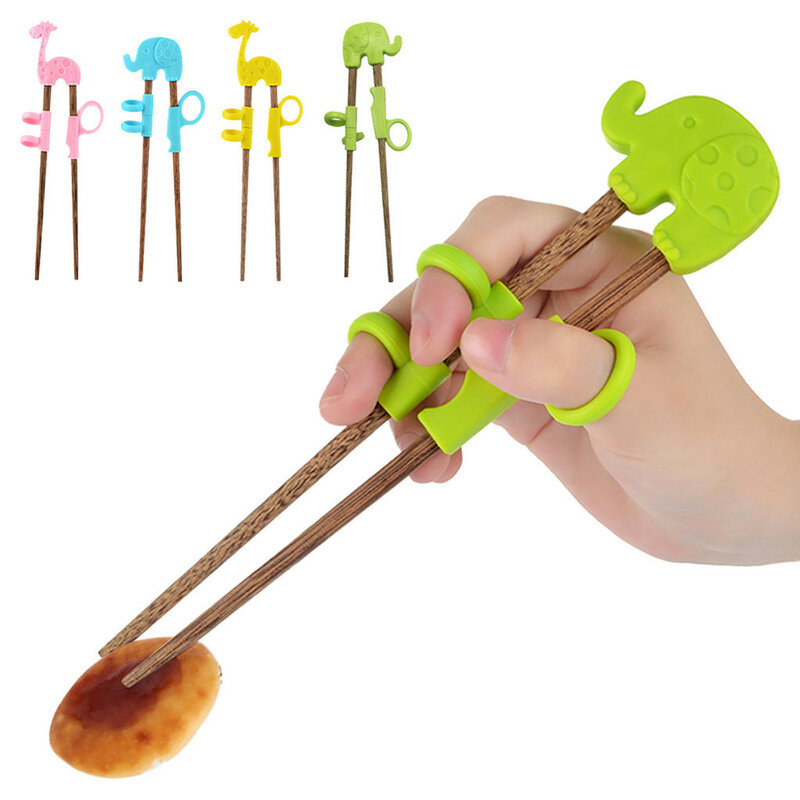 Kids Training Helper Portable Cartoon Learning Training Chopsticks Children Tabkitchen accessories gadget utensils #0425