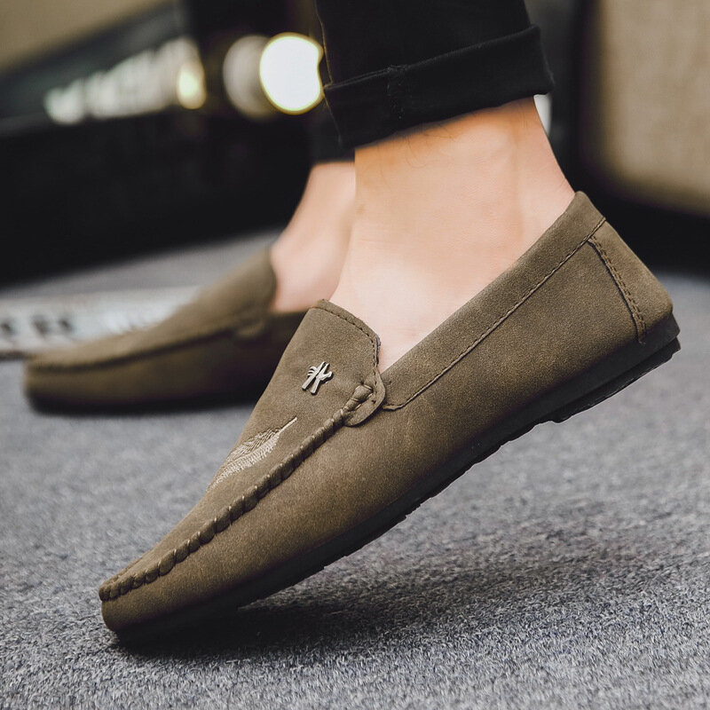 WOTTE Summer Men Casual Shoes Fashion Moccasins Men Loafers High Quality Leather Shoes Men Flats Gommino Driving Shoes39-48