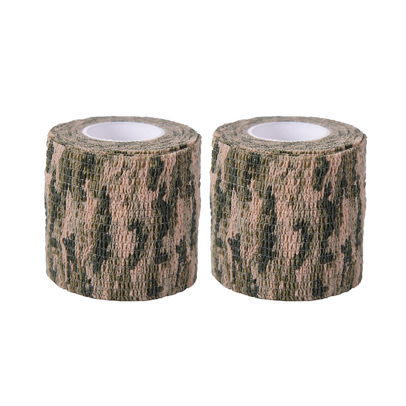2 Pcs Roll Tarnung Wrap Bandage 4,5 M Selbst-Adhesive Decor Military Stretch Medizinische Verband Camouflage Band