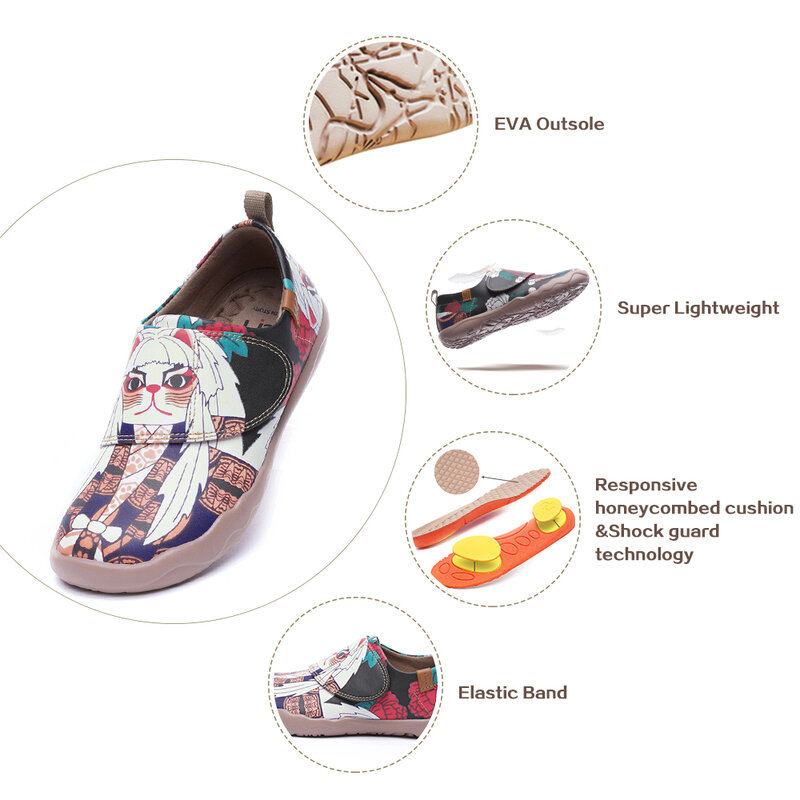 UIN-Zapatillas deportivas ligeras para niños y niñas, zapatos informales con diseño de Brave Pursuit, diseño de gancho y bucle, diseño artístico