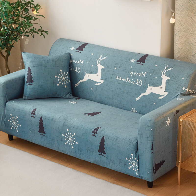 Housse extensible pour canapé et fauteuil 1/2/3/4 places, motif géométrique, pour salon, compatible avec canapé d'angle, protection pour animaux de compagnie