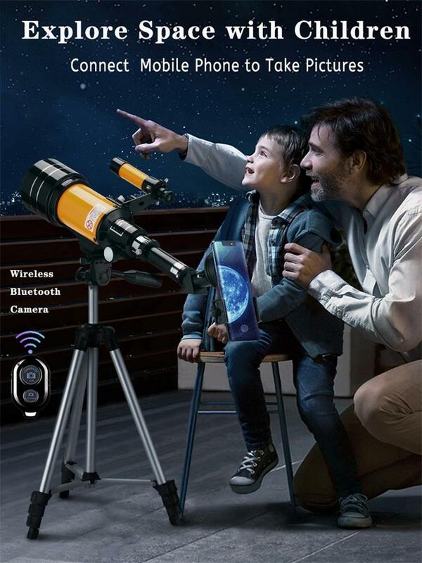 150X ซูมกล้องโทรทรรศน์ดาราศาสตร์มืออาชีพพื้นที่กล้องส่องทางไกลที่มีประสิทธิภาพ Monocular HD Night Vision ขอ...