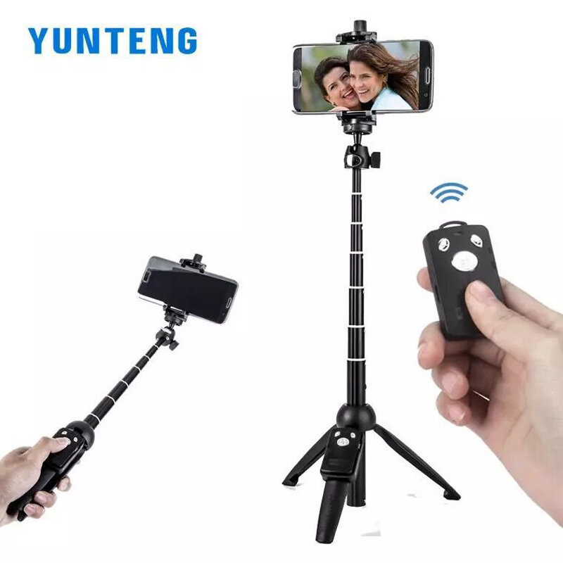 YUNTENG – perche à Selfie pliable, Bluetooth sans fil, télécommande extensible, monopode, support pour téléphone, 9928
