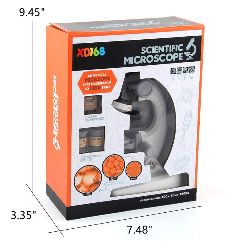 TKDMR 1200x قابل للتعديل مختبر الأطفال البيولوجية LED المجهر أحادي العين المنزل مدرسة العلوم عدة ألعاب تعليمية هدية