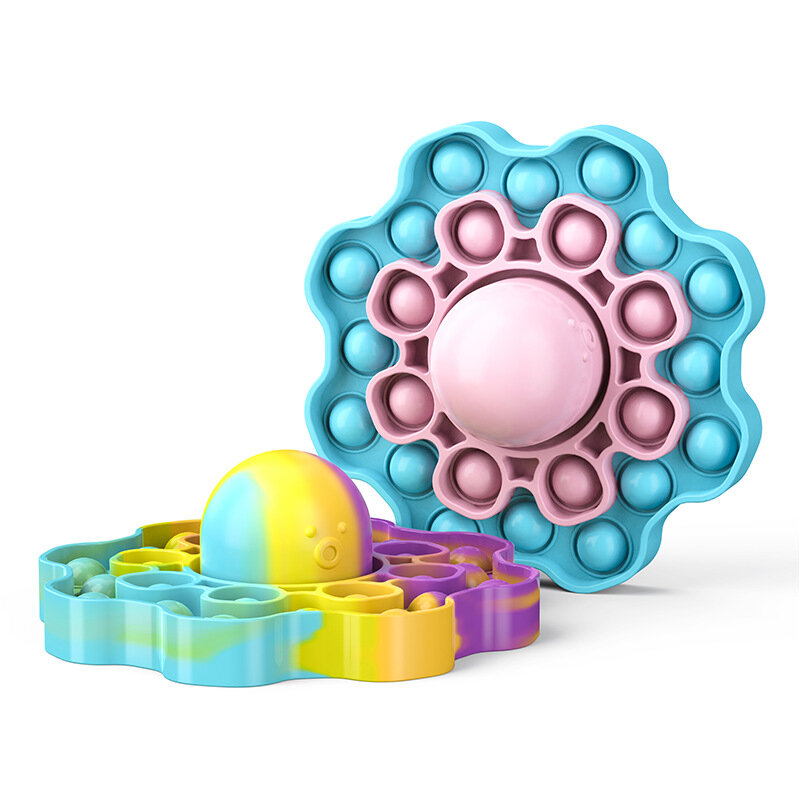 Llavero con forma de pulpo para aliviar el estrés, juguete sensorial con forma de burbuja para aliviar el estrés, regalo antiestrés, luminoso