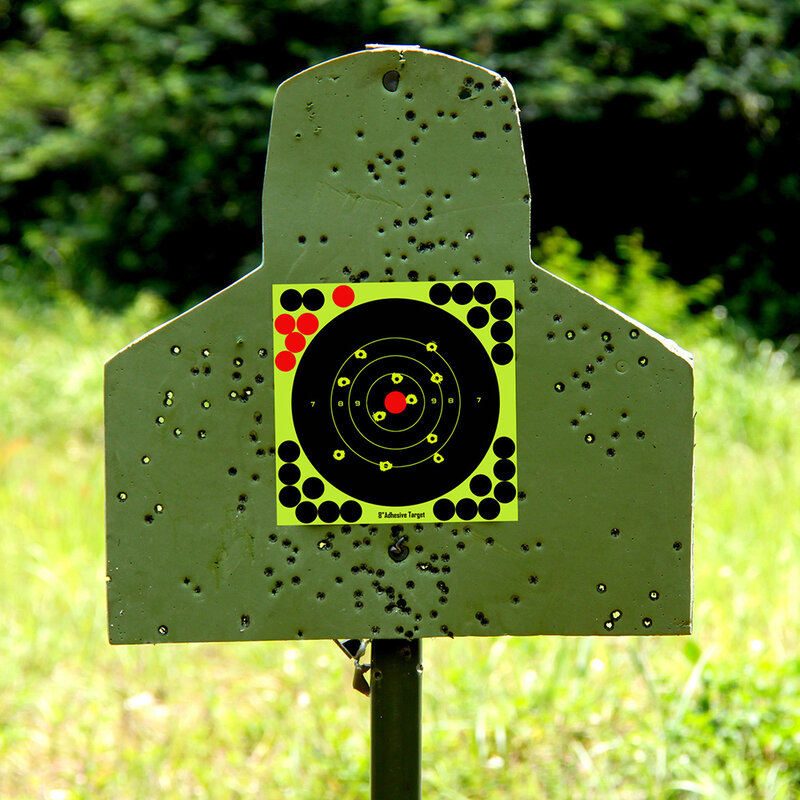 10 Buah Stiker Target Penembakan Bunga Percikan 8 Inci Target Reaktivitas Perekat Tujuan untuk Pistol Senapan Pistol Stiker Panah Pengikat