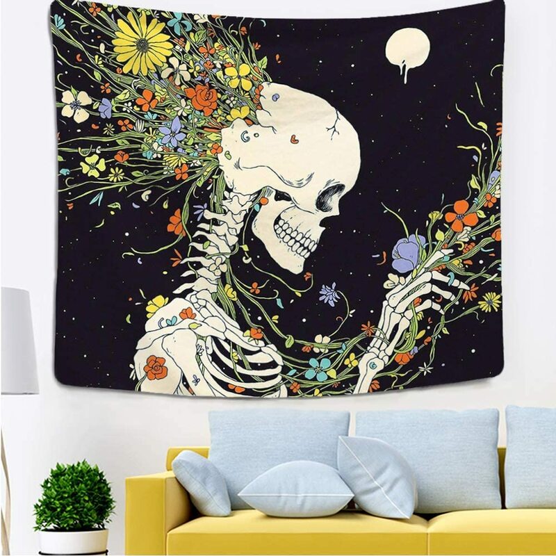 Nightmare Before Christmas Starry Night Sky Gift for Movie Lover Tapestry Skin-friendly poliestere Wall Decor Tapiz Room Decor