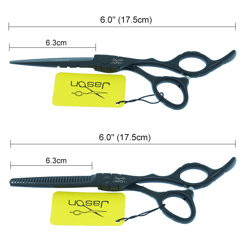 Tesoura profissional jason de cabelo, 5.5/6 polegadas, a0063d, para barbeiro, corte de cabelo, tesoura japonesa 440c, ferramentas de cabeleireiro