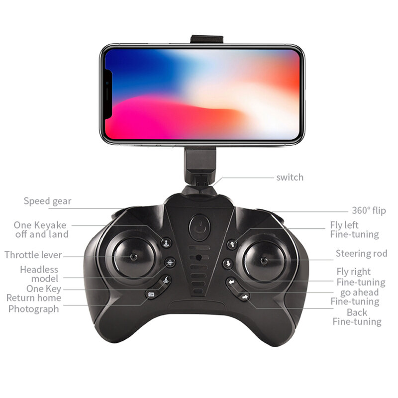 L23 Mini Drone 4K Profesional HD Dual Camera Drones WiFi FPV Height Keep Foldable Quadcopter Black And Gray RC Dron Toy Boy Gift