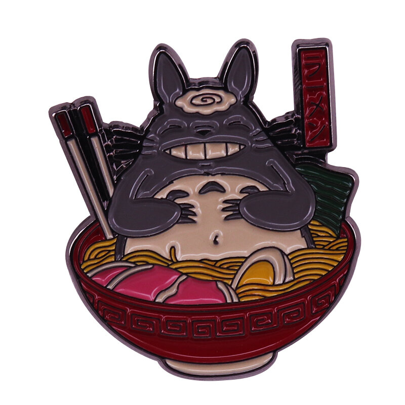 Totoro ramen smalto duro pin yummy combinazione spilla