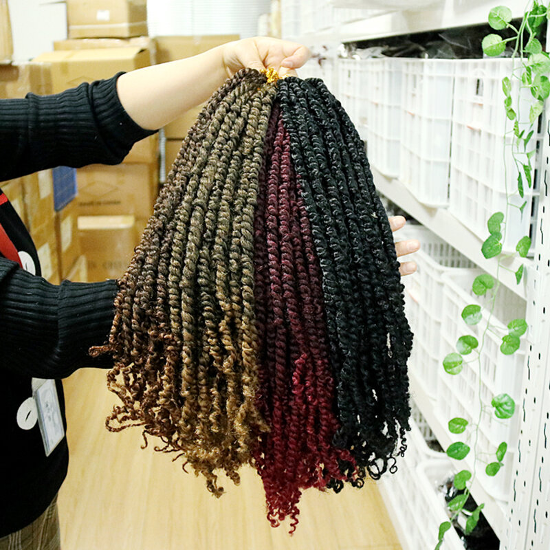 Предварительно скрученные волнистые волосы, синтетические плетеные волосы для черных женщин, мягкие предварительно Заплетенные волосы для наращивания