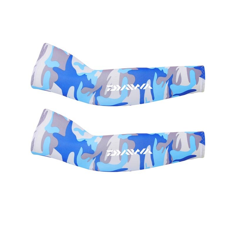 Summer Men Outdoor Fishing Arm Cover Sleeves Cuff Sun Uv Protection Ice Silk Breathable Running Cycling Sports Soft Sleeves