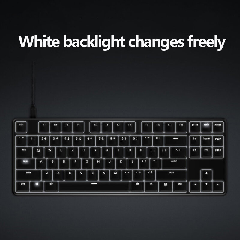 Механическая клавиатура Youpin, Мини Портативная Проводная красная, коричневая, серебристая клавиатура, программируемый геймер для Mac/Win/ Desktop