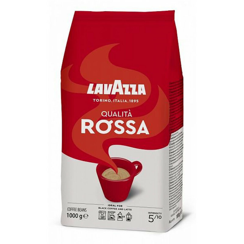 Grãos de café lavazza 148401 3638 lavazza rossa grãos de café, 1kg alimentos grãos de café