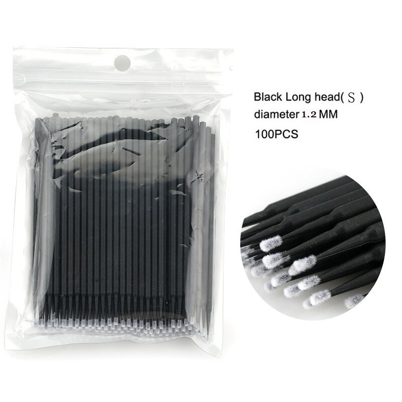 100PCS/50PCS Disposable Colorful Cotton Swabs MicroBrush Eyelashes Extension  Cleaning Swab Cosmetic Tool