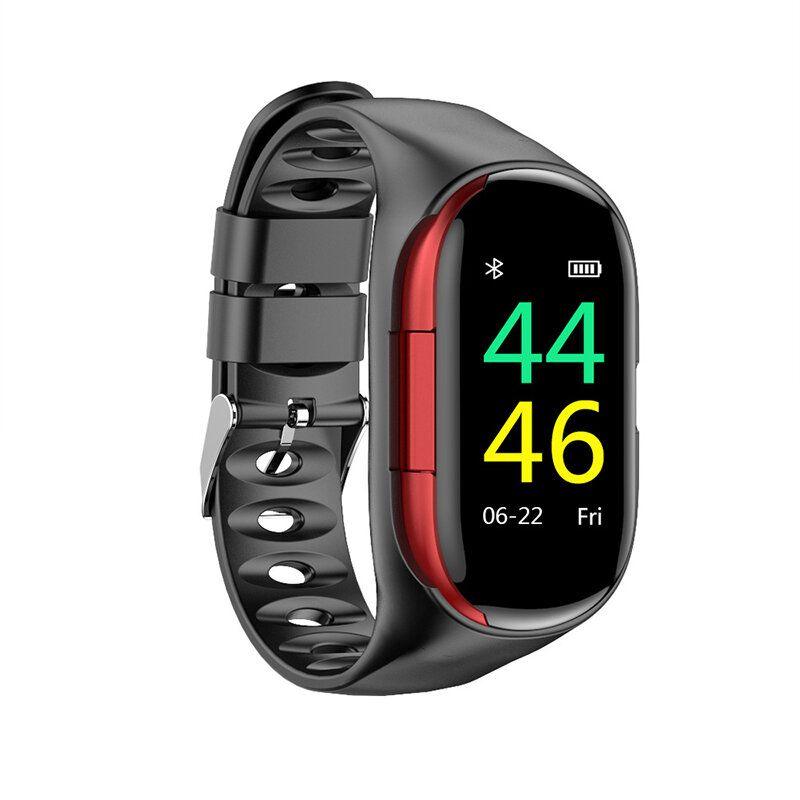 Selfly M1 Smart Horloge Met Oortelefoon Draadloze Bluetooth Handsfree Oordopjes Headset Fitness Tracker Polsband Paar Armband