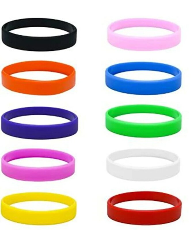 Silicone Wristbands Pack of 5PCS With Colors Options