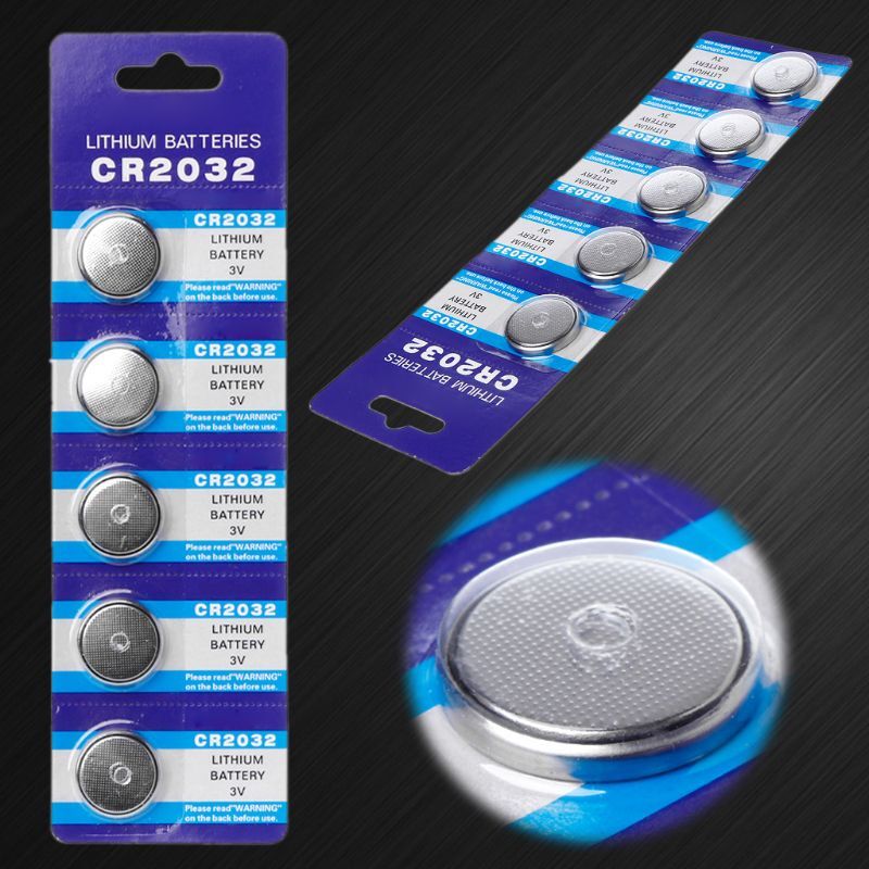 5PCS Button Battery 3V CR2032 BR2032 DL2032 ECR2032  Coin Lithium Batteries Watch Computer LED Light Electronic Toy Remote
