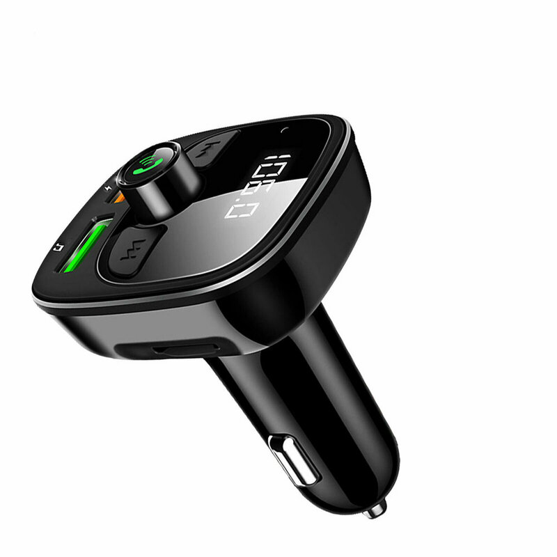 1Pc Draadloze Fm-zender Bluetooth Adapter Zender Autoradio MP3 Speler Handsfree Qc3.0 Usb Charger Adapter Fm Modulator