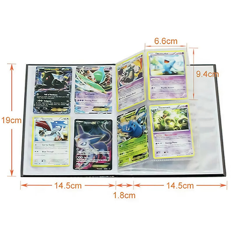 Pokemon Spiel Karten Album Buch 240Pcs Anime Karte Sammler Halter Geladen Liste Kapazität Binder Ordner Pokemons Spielzeug für geschenke kid