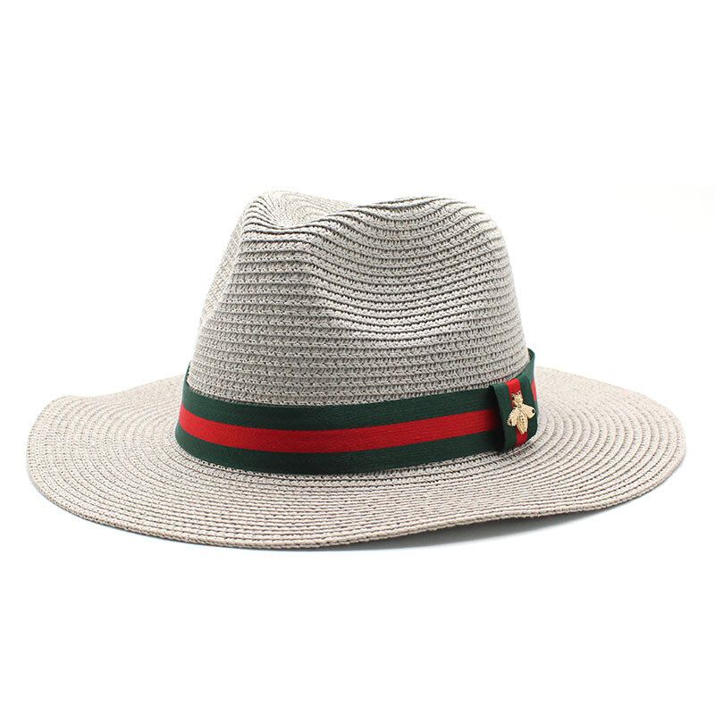 Novo designer casual chapéu de sol para homens feminino elegante igreja chapéus panamá praia chapéus ao ar livre verão chapéu de palha atacado dropshipping