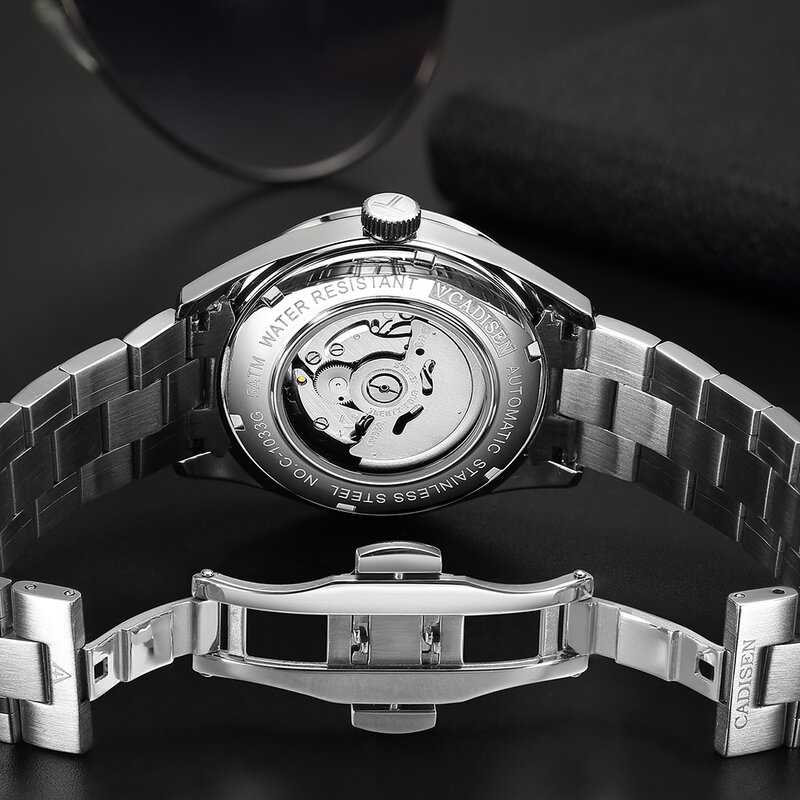 2020 orologio meccanico da uomo CADISEN orologio da polso da uomo blu di lusso di marca superiore orologi da uomo automatici movimento giapponese NH35A