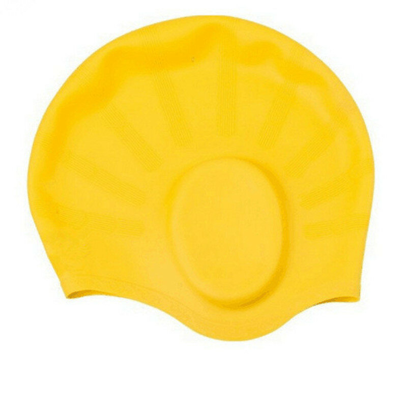 Bonnet de bain en Gel Silicone souple pour hommes et femmes, couvre-chef de natation, étanche, pour adultes