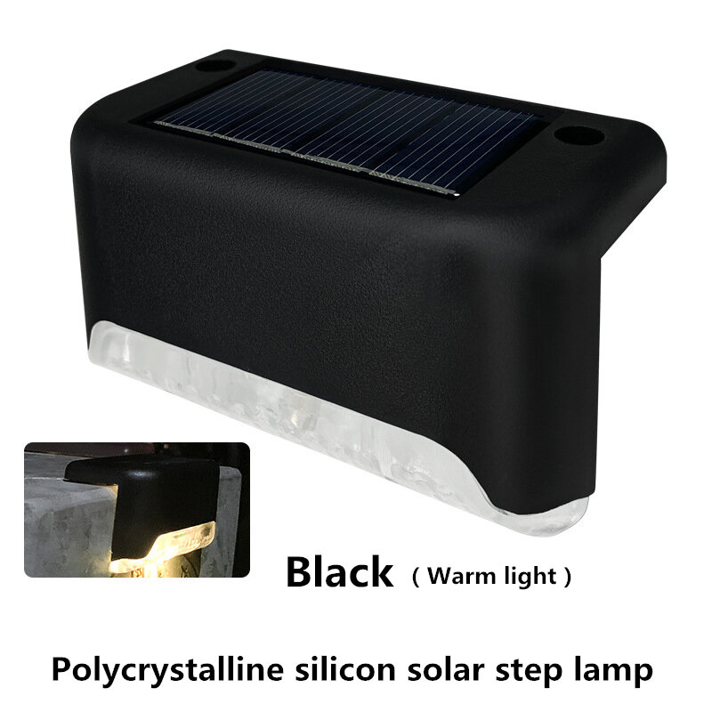 YWD ใหม่ LED Polysilicon Solar Deck ไฟโคมไฟสวนกลางแจ้งรั้วกำแพงไฟแนวนอนไฟบันไดไฟ Led Light