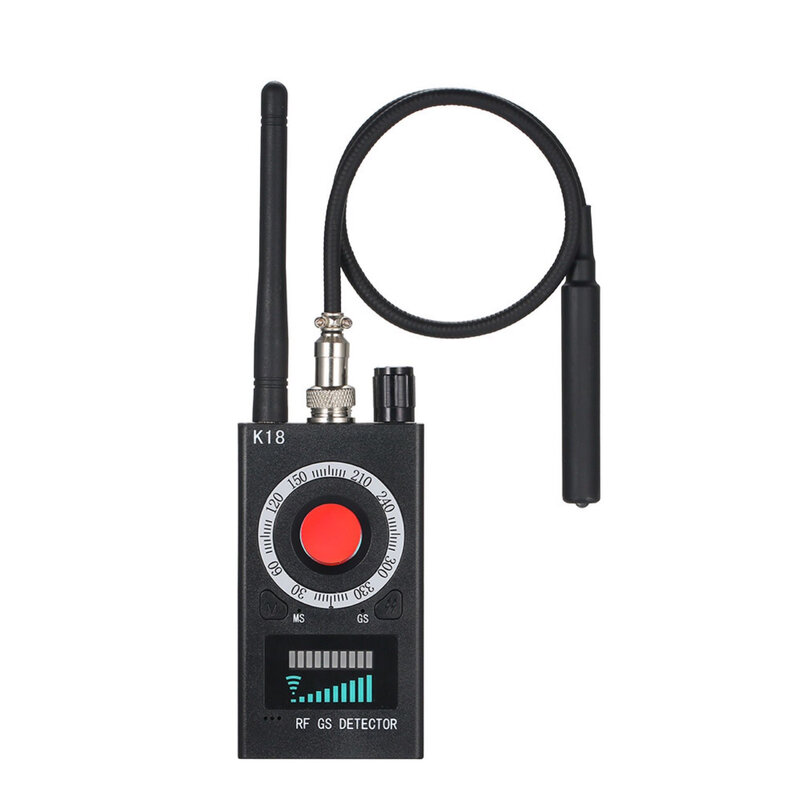 Kamera detektora sygnał GPS obiektyw RF Tracker K18 GSM Audio wykrywacz błędów wykryj wielofunkcyjne produkty bezprzewodowe 1MHz-6.5GHz r60