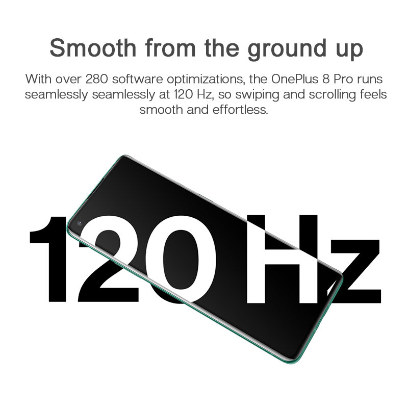 글로벌 Rom OnePlus 8 Pro 5G 스마트 폰 금어초 865 6.78 "120Hz 유체 디스플레이 48MP 쿼드 카메라 IP68 30W 무선 충전