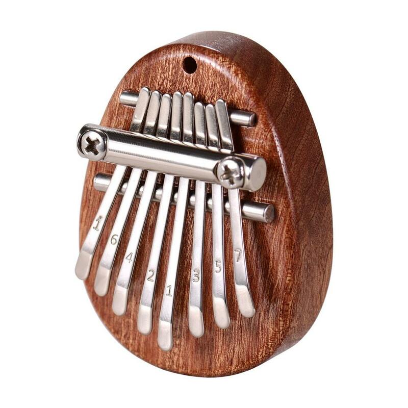 Mini Piano de pulgar de 8 teclas, teclado de percusión de dedo Kalimba, Mini llavero kalimba