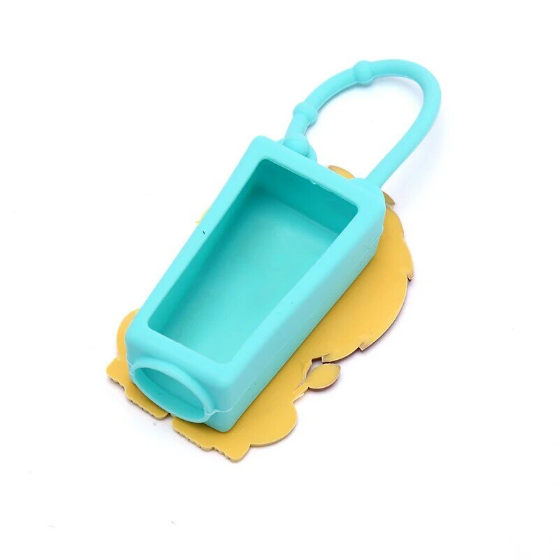 Cartoon silikonowy Mini Hand Sanitizer Holder Travel przenośny bezpieczny uchwyt na żel do zawieszania mydło w płynie dozownik pojemniki dla dzieci