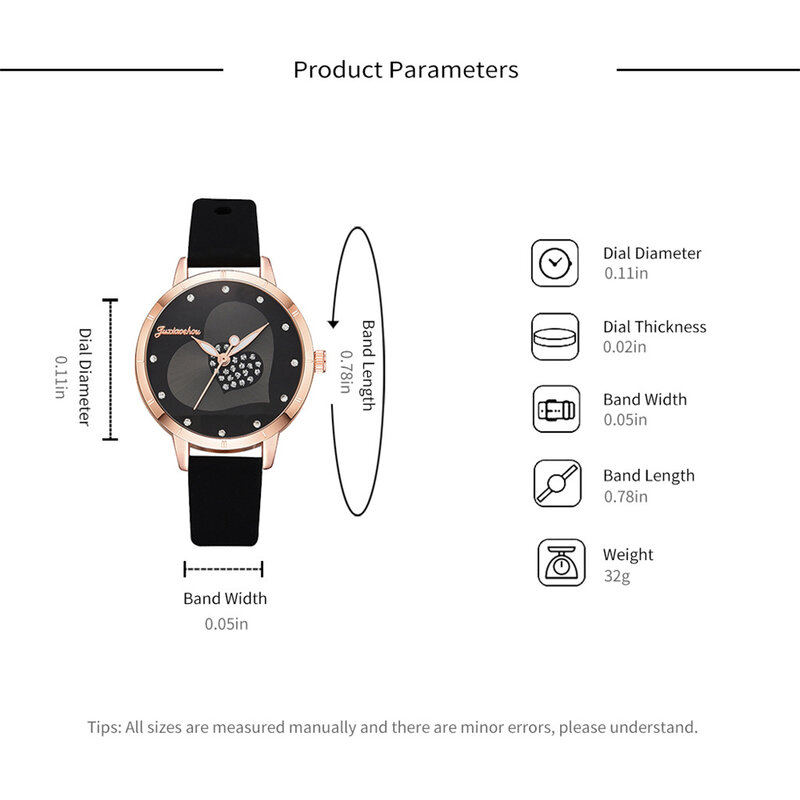Mode Vrouwen Horloges Eenvoudige Hartvormige Crystal Dames Quartz Horloges Verse Vrouwelijke Zwarte Silicone Klok Kobieta Zegarek