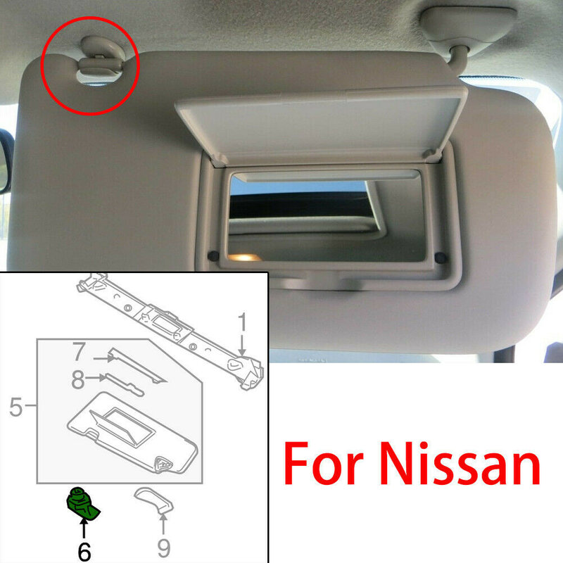 100% Brand New Sun Visor Bracket Clip 2pcs Clips Easy To Use Accessories