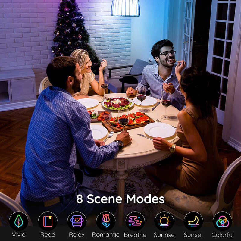Светодиодные лампы Wifi E27 B22, лампа с изменением цвета, с поддержкой Alexa Google Home Echo Smart Life Tuya, голосовое управление через приложение