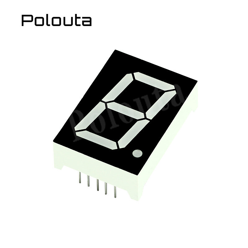 12 шт./ot Polouta 1,0 дюймовый светодиодный дисплей Цифровая трубка катод и анод подсветка красная 1 бит двухъядерная цифровая трубка Бесплатная до...