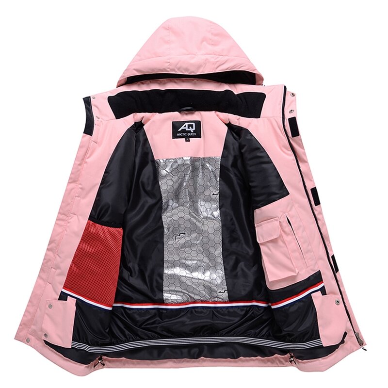 女性用防水ジャケット,厚手の暖かいアウトドアジャケット,スノーボード,サイクリング,キャンプ